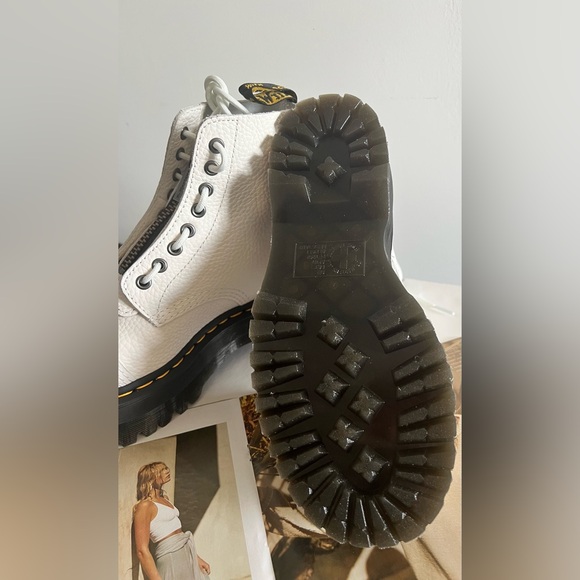 Dr. Martens White Leather Women's Boots - Picture 8 of 8
